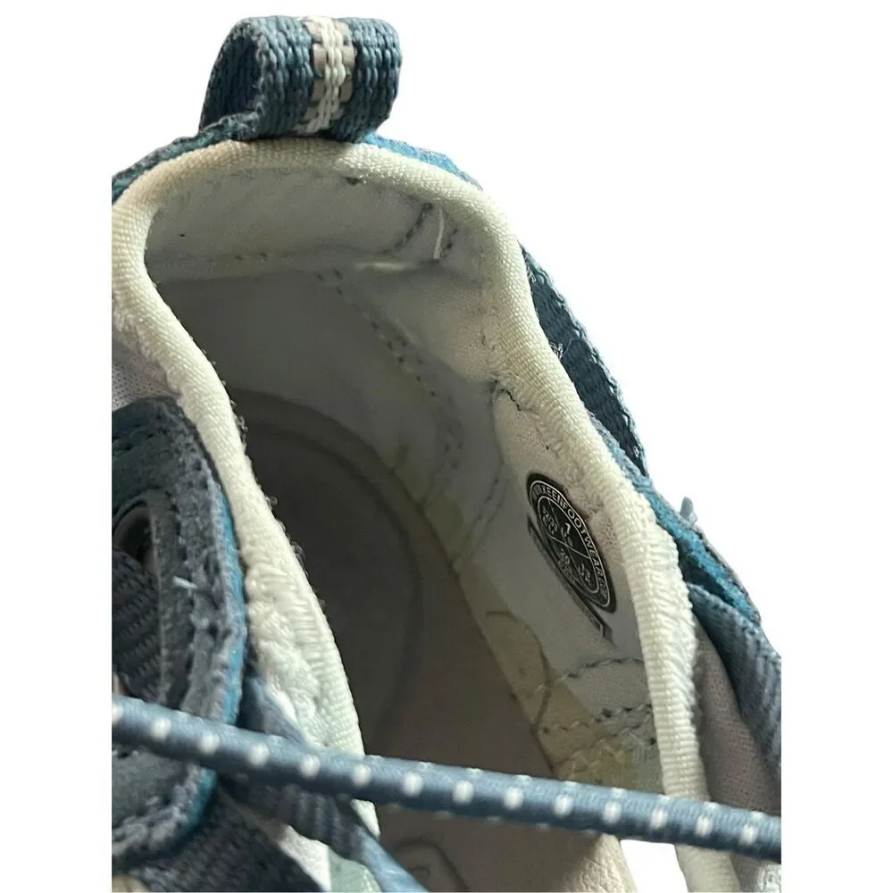 Keen Kids Blue  teal Yellow Whisper 2 Tone Footbed Hiking Sandals Size 1